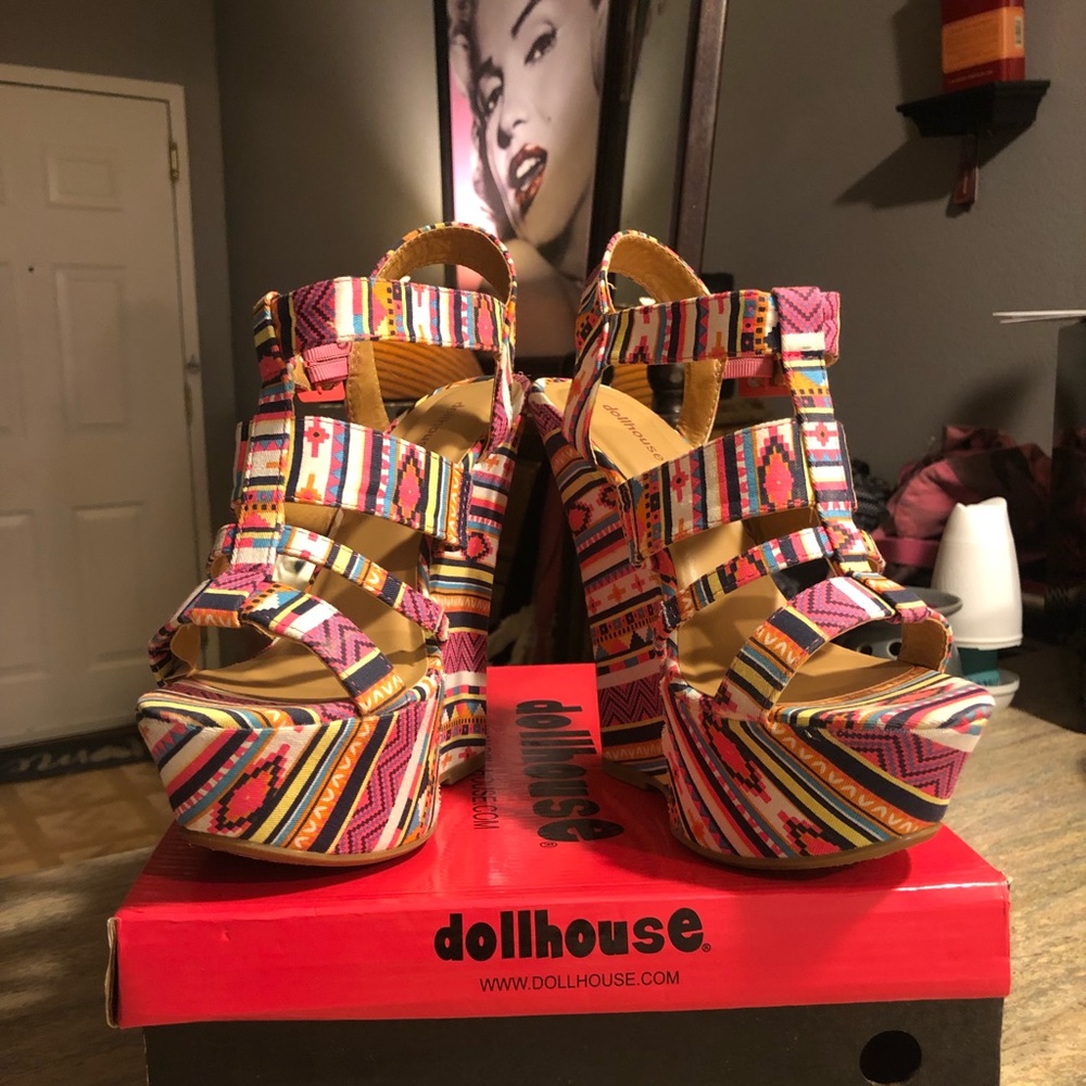 Aztec high heels